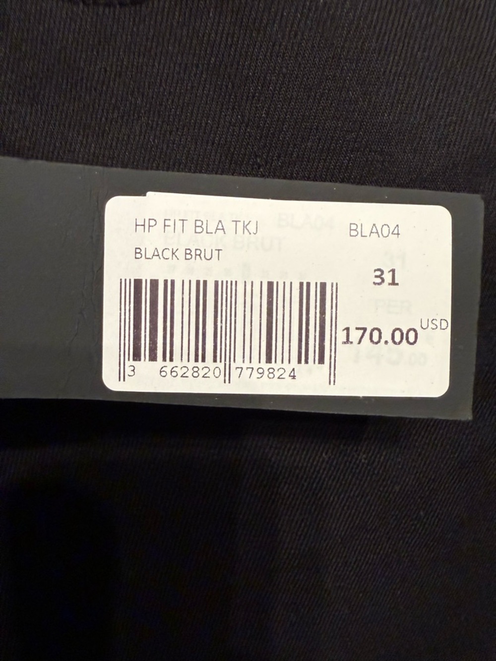 The Kooples men’s fitted Black Jeans - Classic Straight Fit button fly 31x34 - Picture 6 of 6